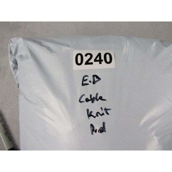 Vintage Eddie Bauer Sweater Mens XL Tall Red Cable Knit Lambs Wool Blend Long Sl - Picture 10 of 10